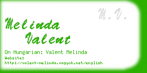 melinda valent business card